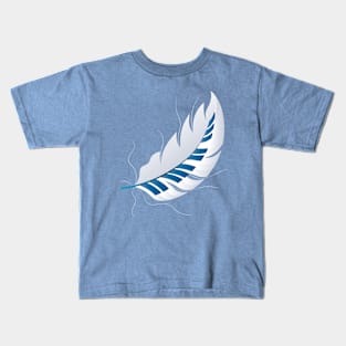 Piano Keys in a Feather (Blue) Kids T-Shirt